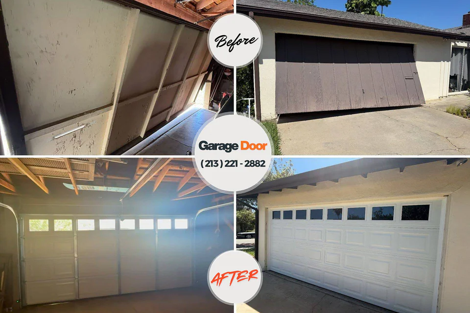 Before and after: garage door opener repair Thonotosassa, FL